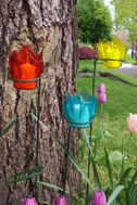 Fused Glass Votive Candle Holders